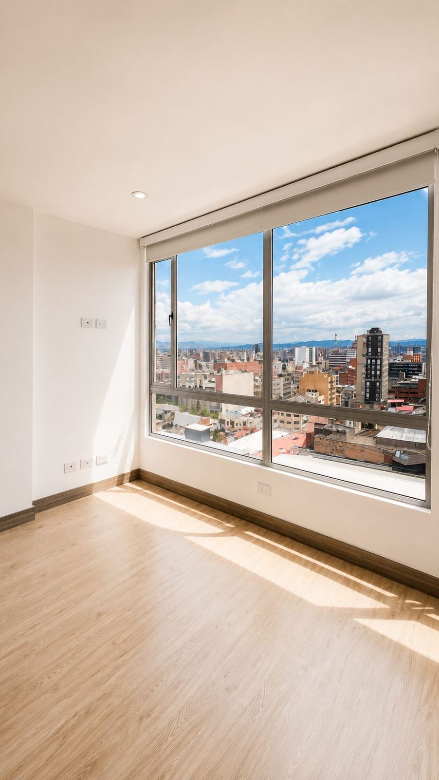 Alcoba con vista a la ciudad