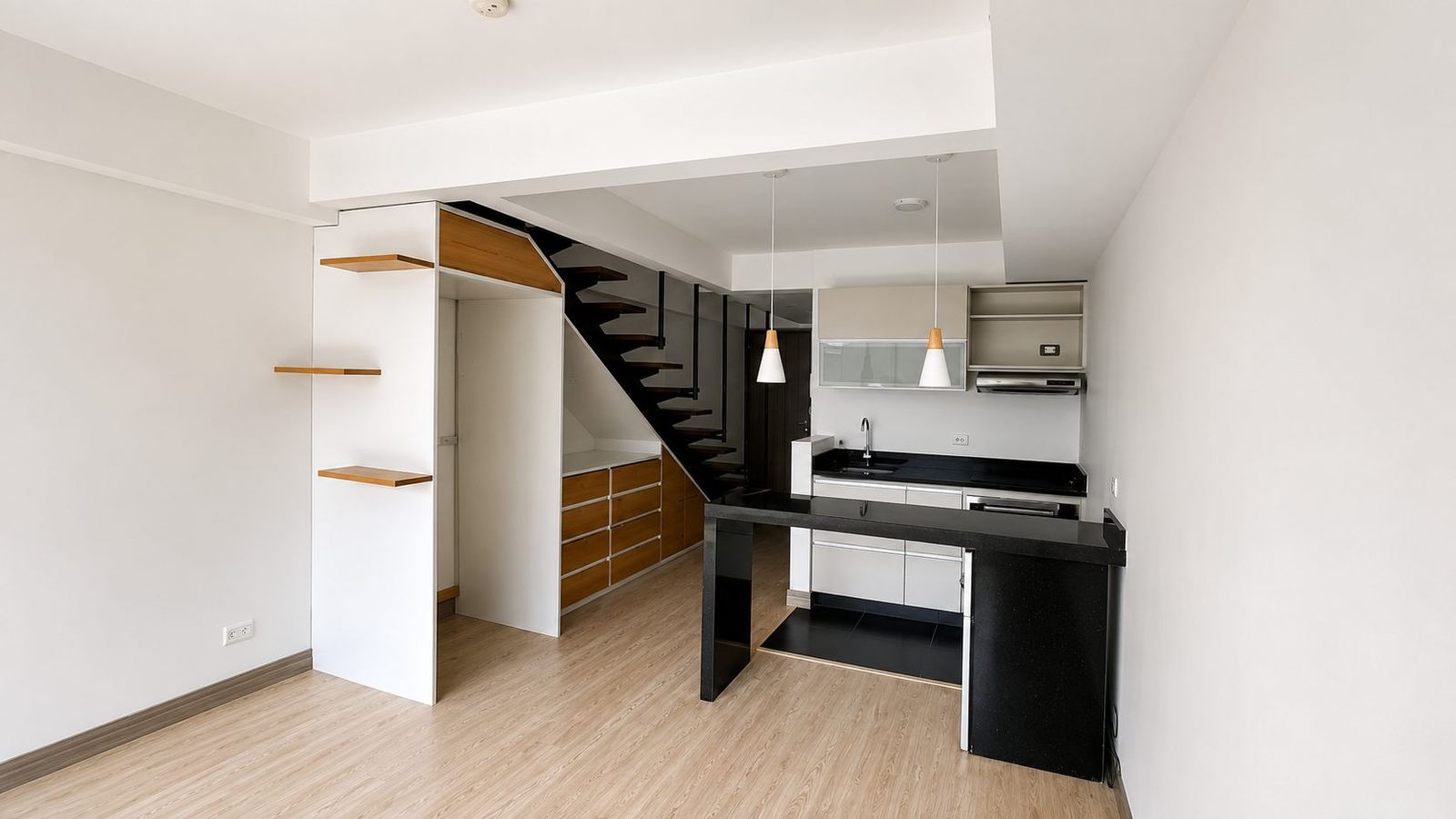 Sala y cocina integradas