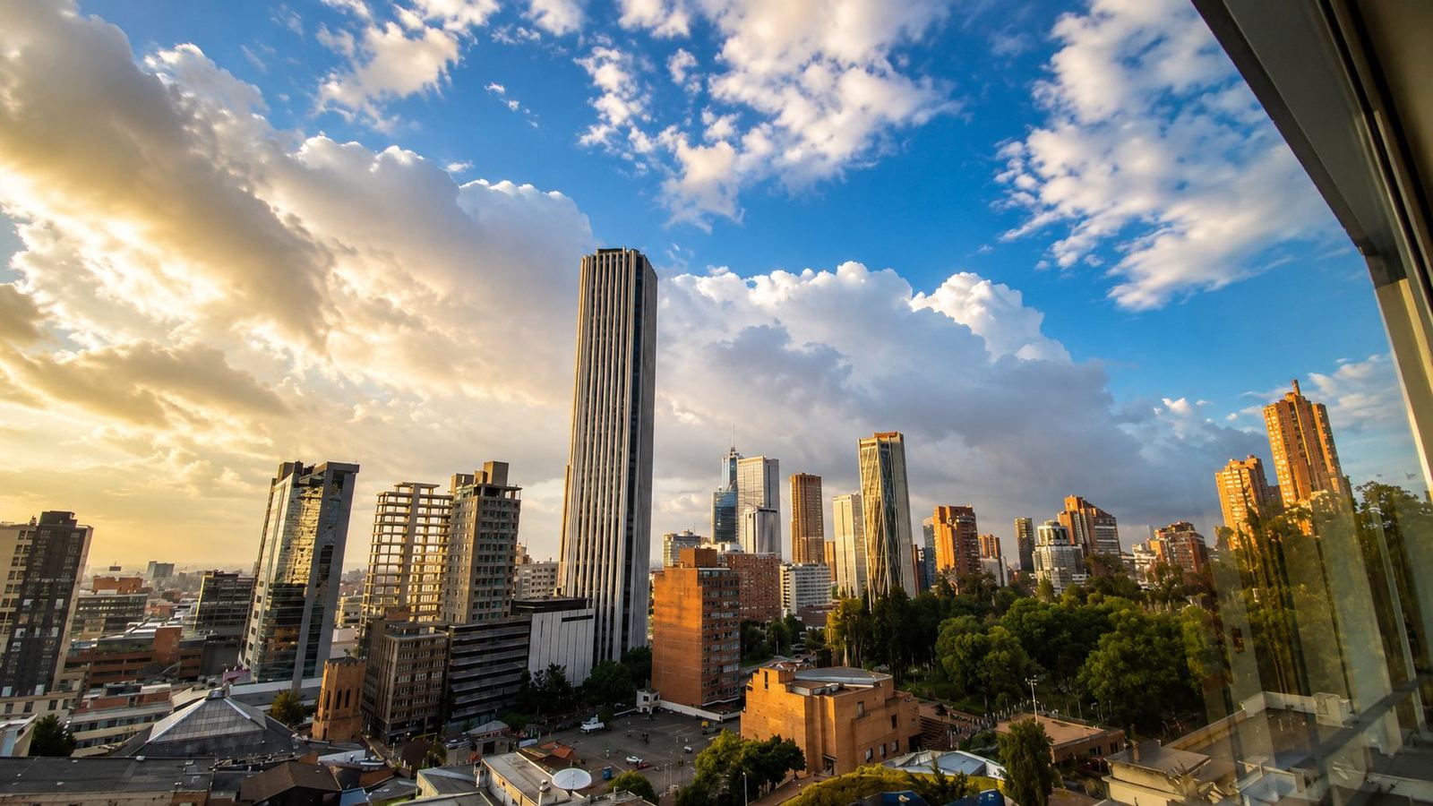 Vista panorámica desde el dúplex al atardecer