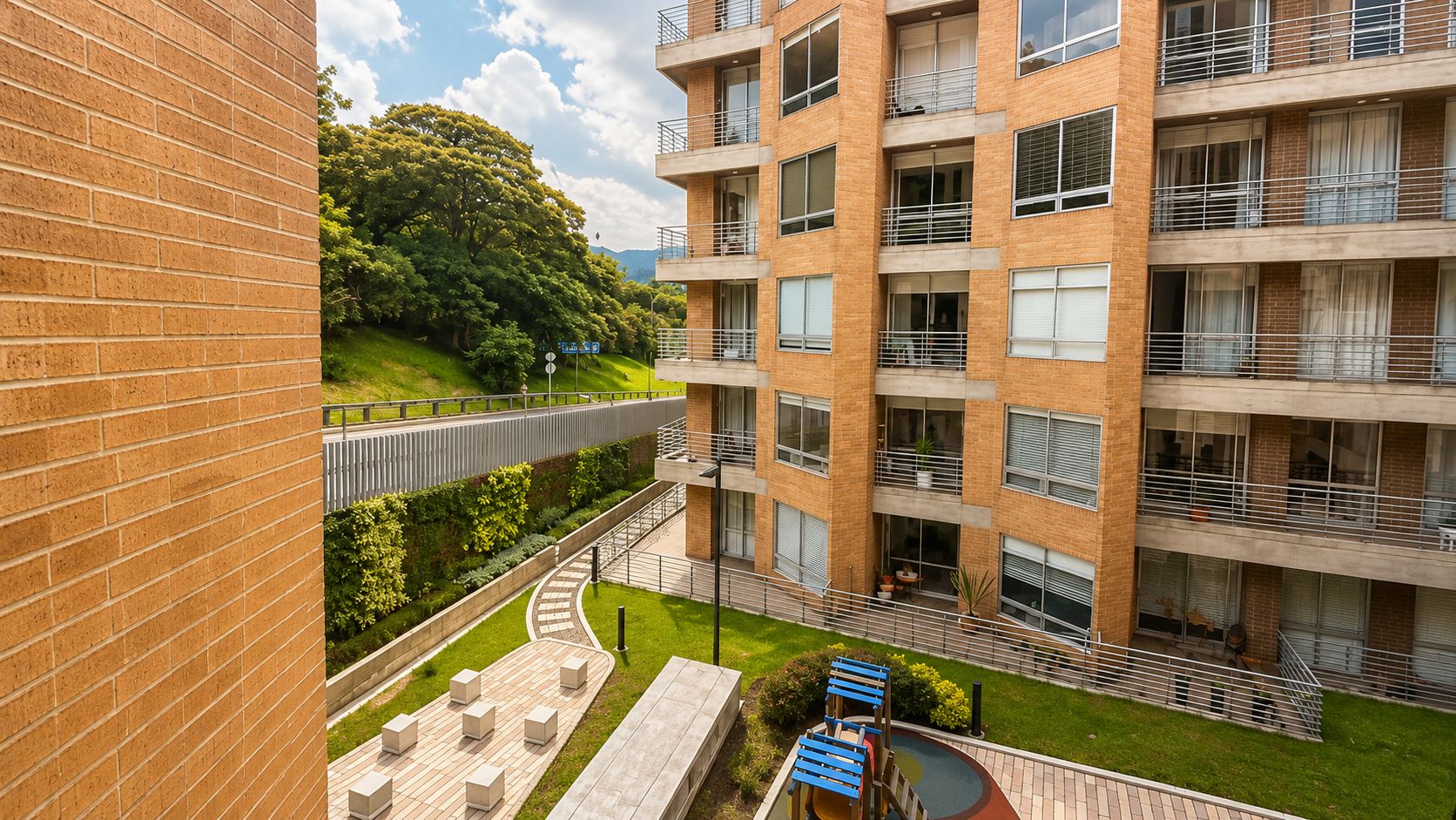 Fachada del conjunto residencial