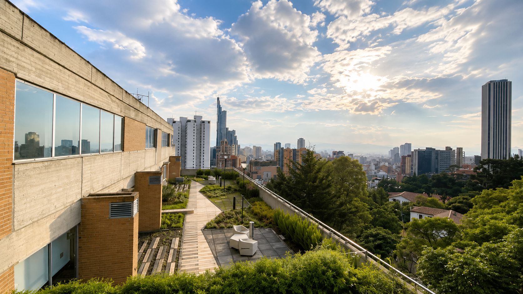 Terraza con vista a la ciudad