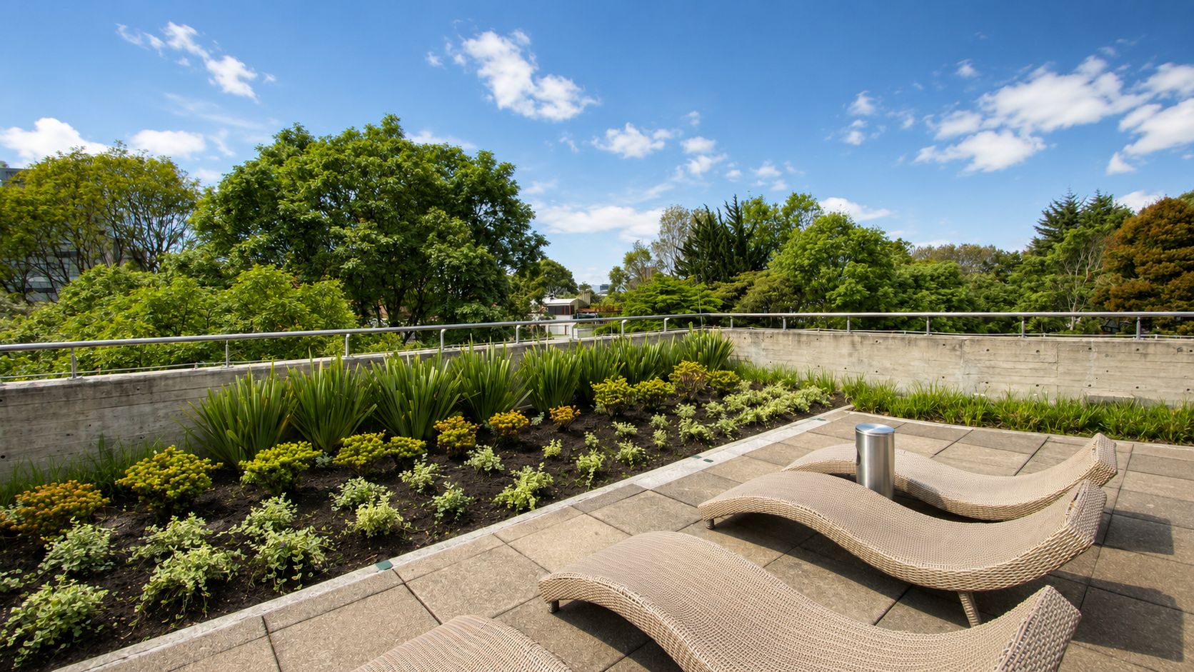 Terraza ajardinada