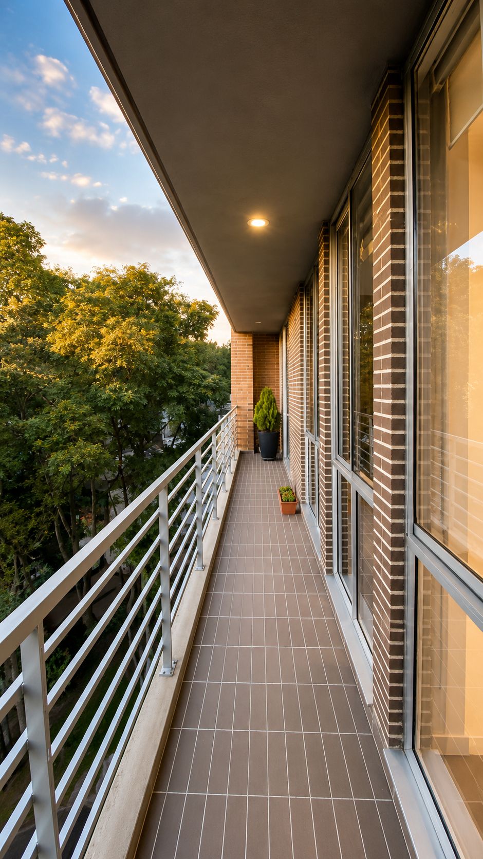 Terraza continua del edificio